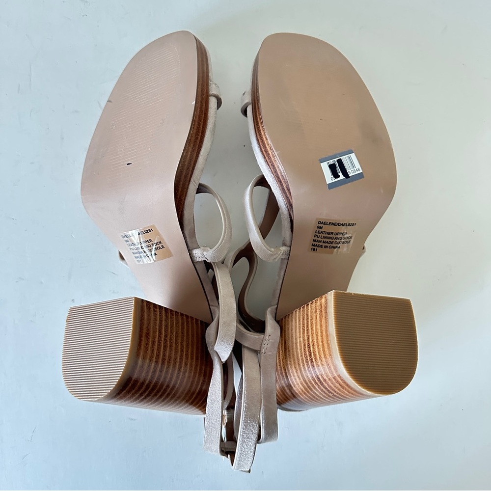 NEW Steve Madden Daelene Tan Suede Strappy Block Heel Platform Sandals, Sz 9M - Picture 15 of 16